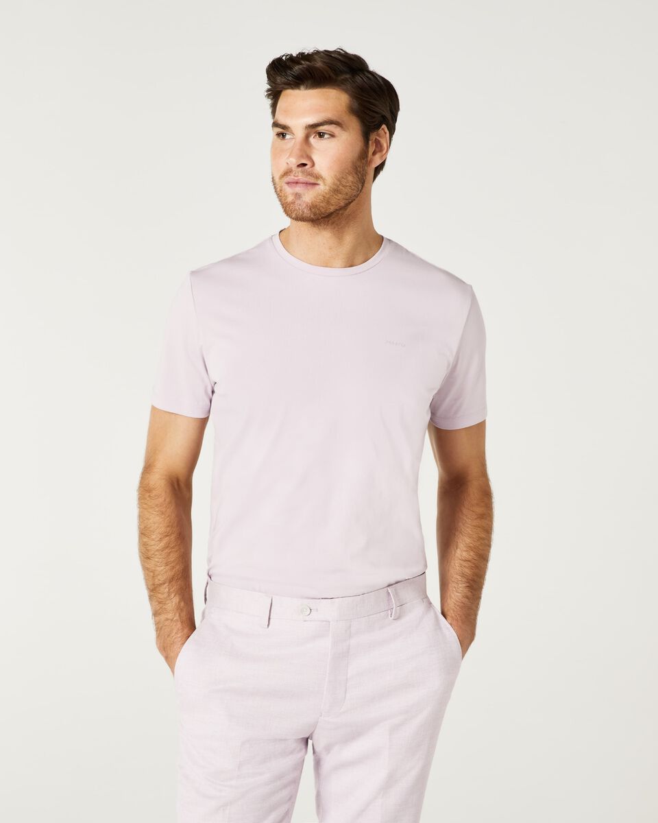 Mens Lilac Cotton T-Shirt